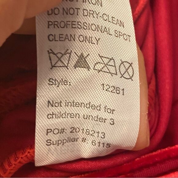 Weissman Dance costume red maxi mesh flocked dress More 12261 XLC child - Picture 10 of 13